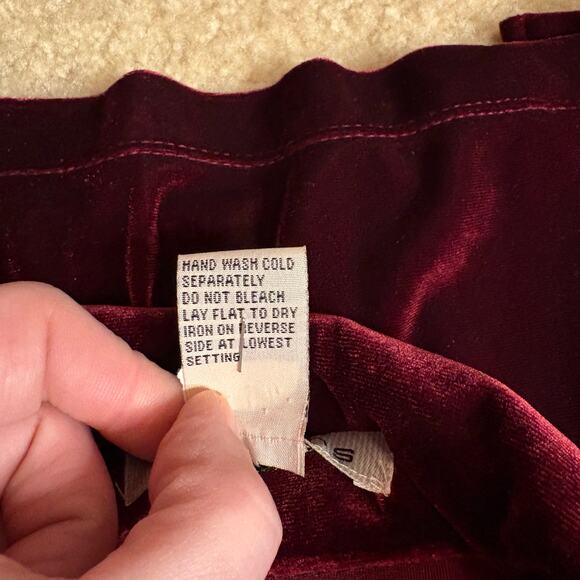 Y2K Burgundy Velvet Set – Notations Top S & Sense Pants Altered S (Let Out to L) - Picture 7 of 11